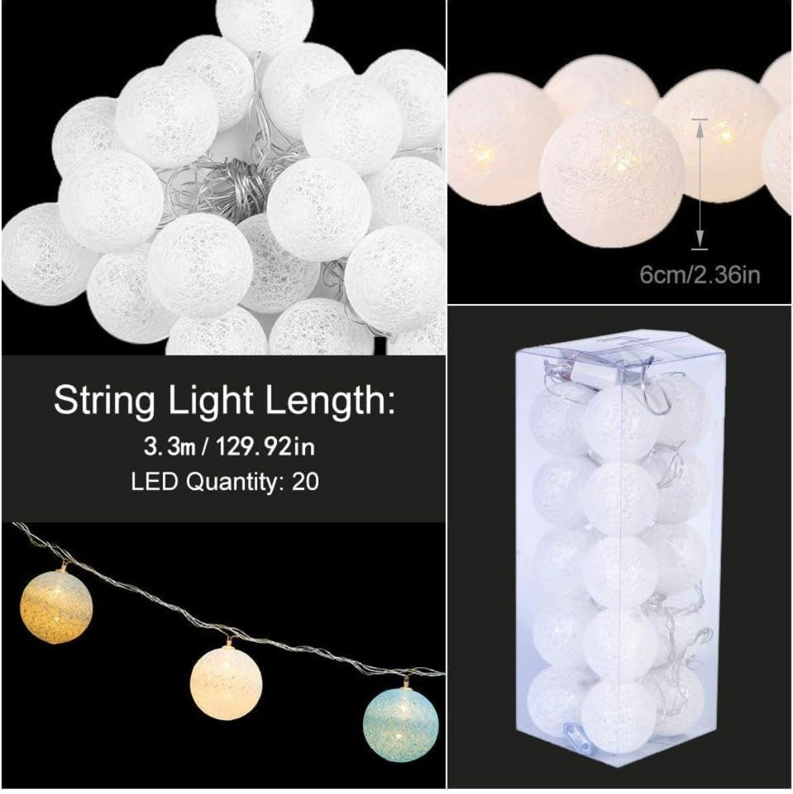 Luces decorativas blancas