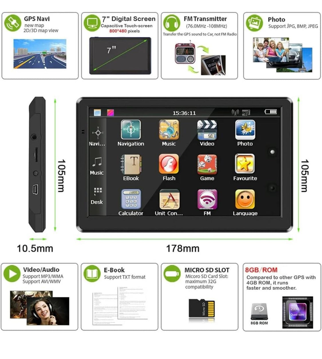 Pantalla Gps coche