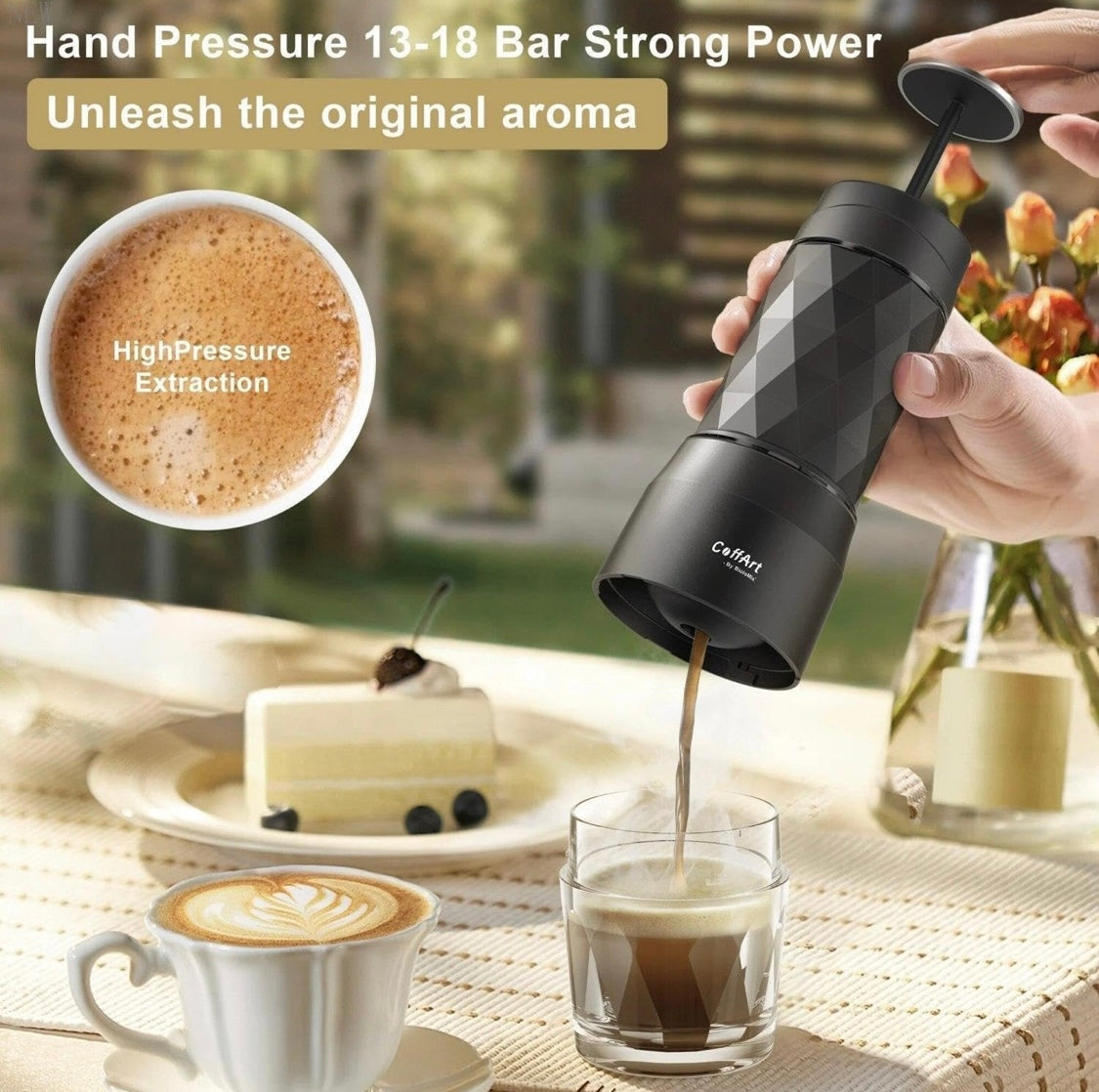 Mini cafetera presión manual