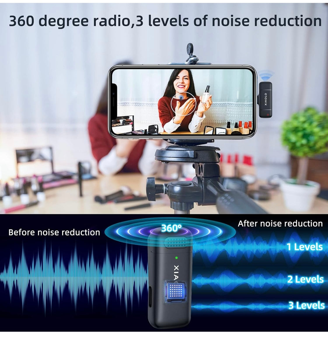 Micrófono Inalámbrico Xiaolo para iPhone/iPad