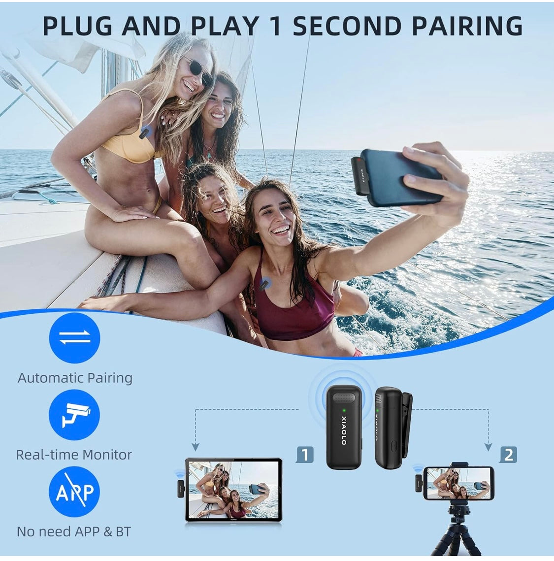 Micrófono Inalámbrico Xiaolo para iPhone/iPad