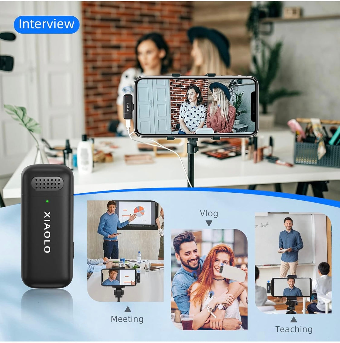Micrófono Inalámbrico Xiaolo para iPhone/iPad