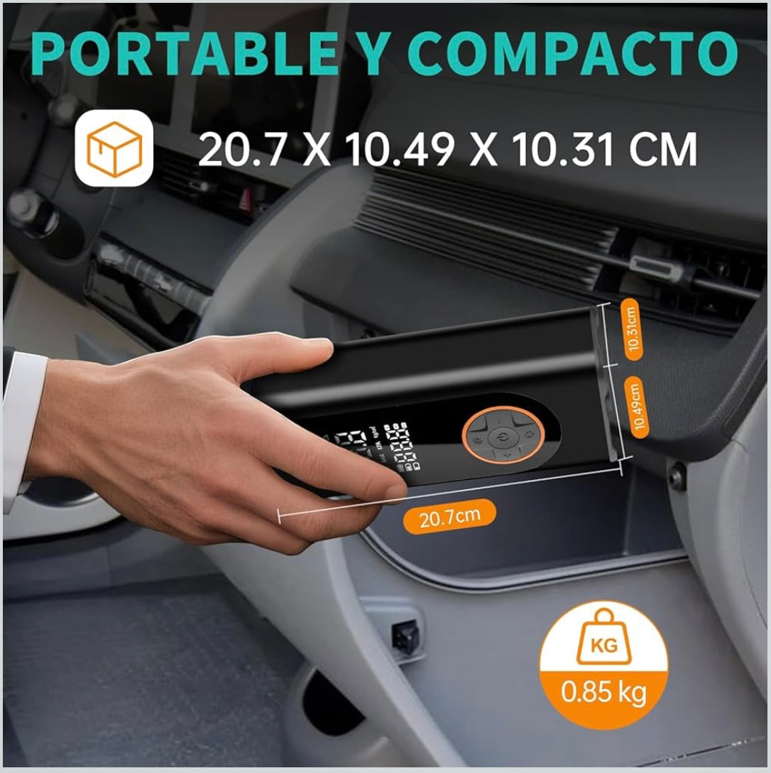 Inflador Digital Coche 12V Compresor Aire