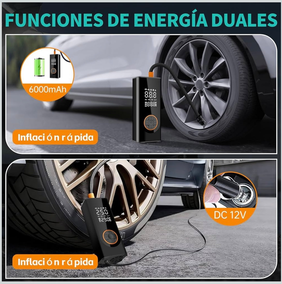Inflador Digital Coche 12V Compresor Aire