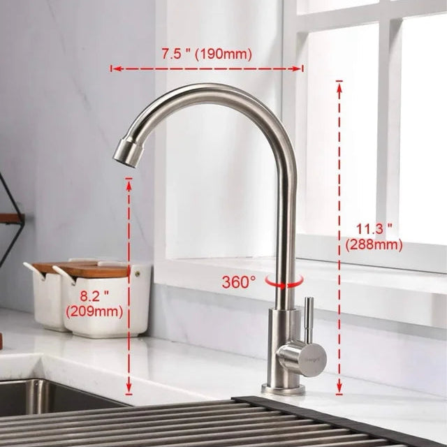 Ibergrif Grifo Cocina Monomando Agua Fría
